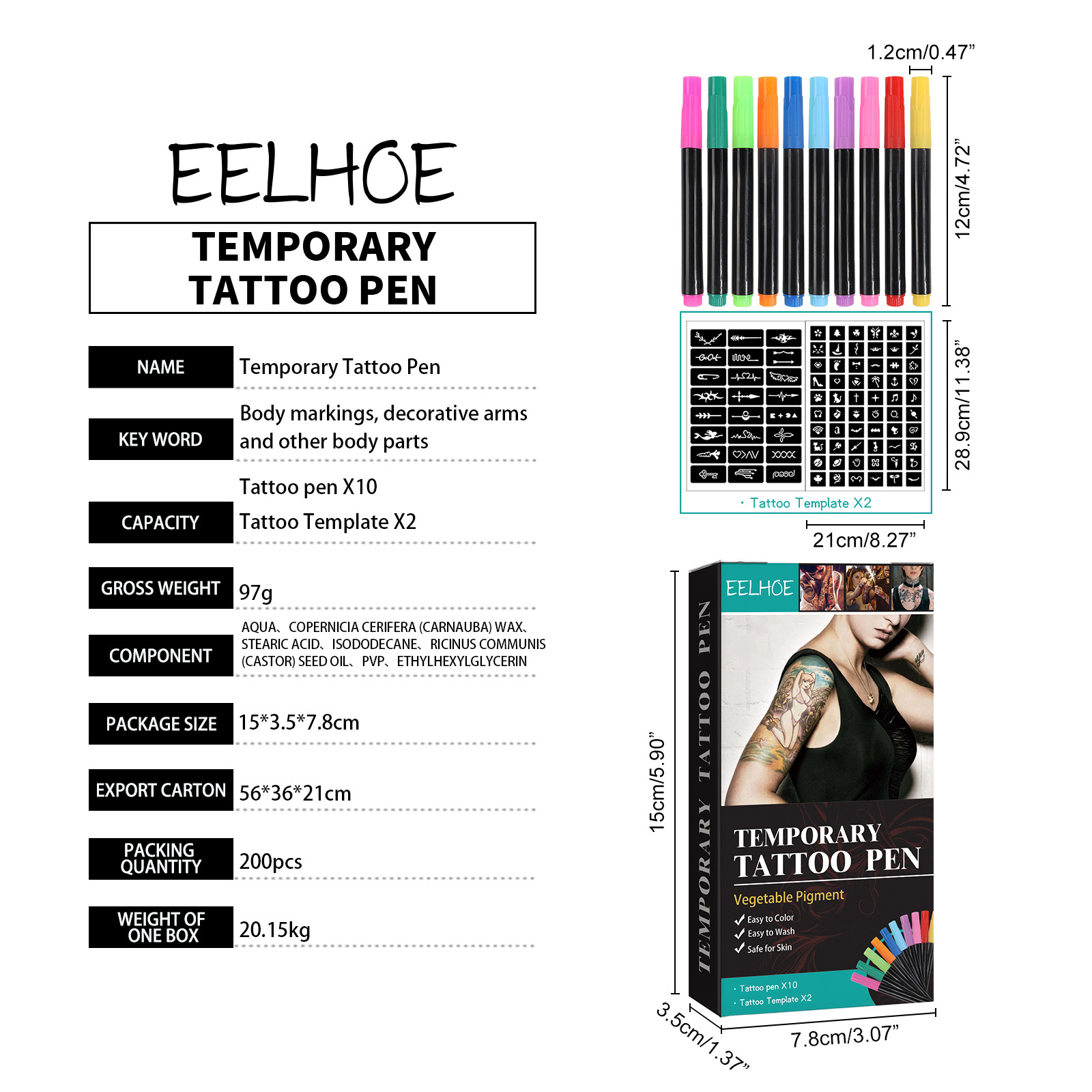 Temporary Tattoo Pen Set - Image 7