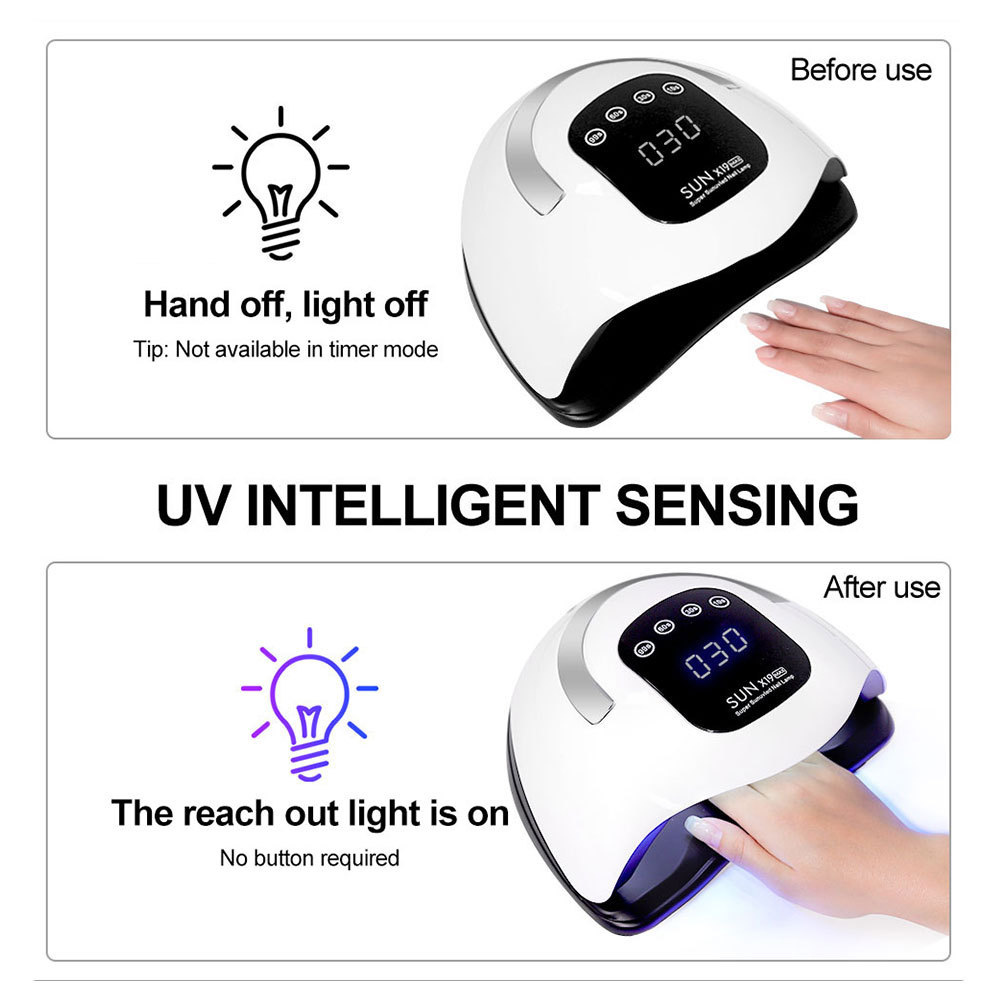 UV LED Nail Lamp, Nail Dryer For Gel Polish With 72Pcs-81Pcs Lamp Beads And Automatic Sensor 4 Timer Setting Professional Nail Art Tools - Image 4