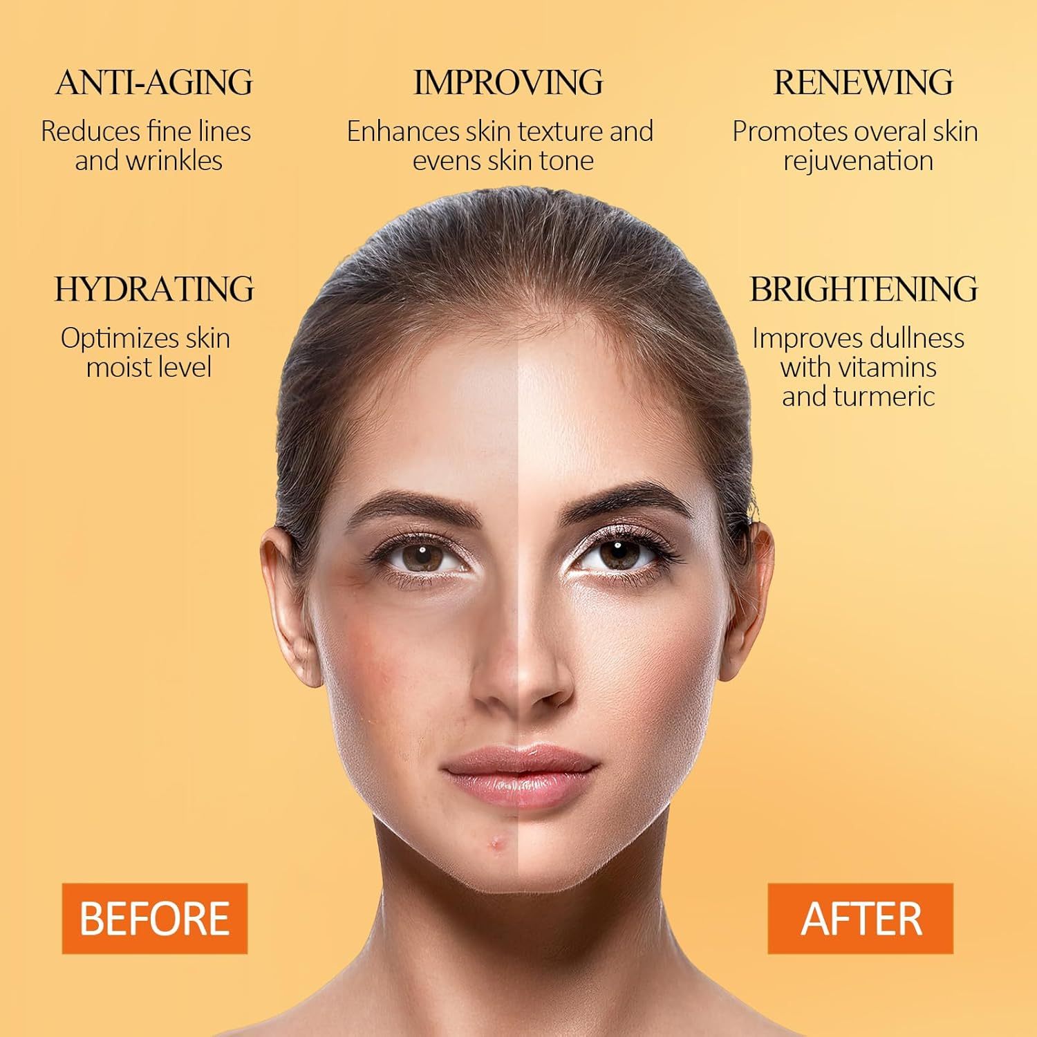 Turmeric Vitamin C Clay Mask With Kaolin Clay For Dull & Blemish-Prone Skin, Deep Cleansing Facial Mask For Controlling Oil And Refining Pores - Image 3