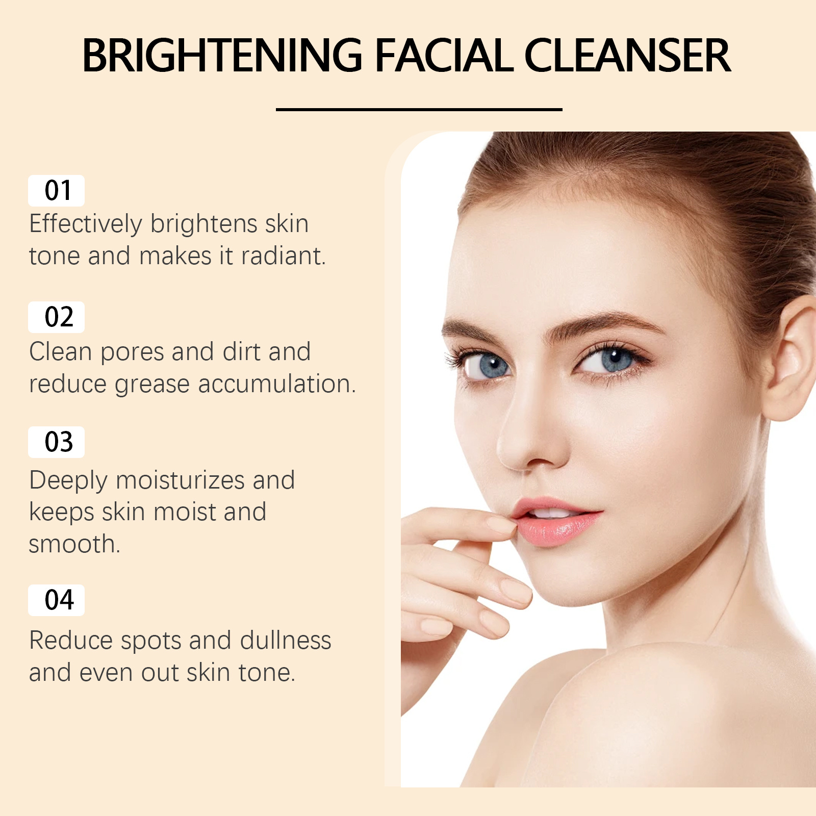 OUHOE Turmeric Cleanser Gently Cleanses Facial Skin, Moistens, Nourishes And Nourishes Skin Without Straining - Image 4