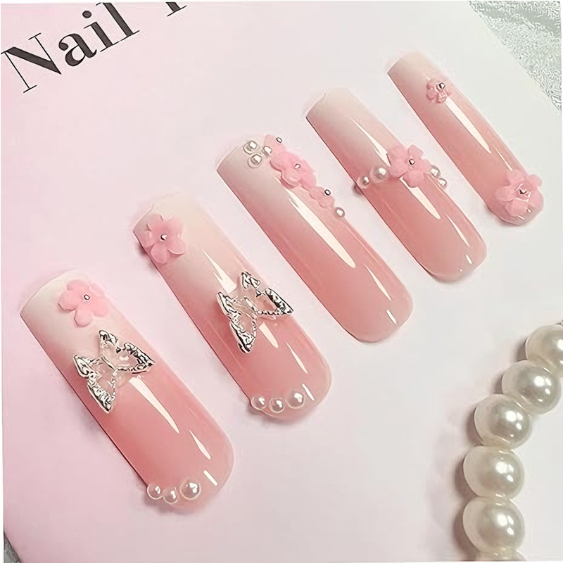 24 PCS Flower Diamond Butterfly Nail Art - Image 2