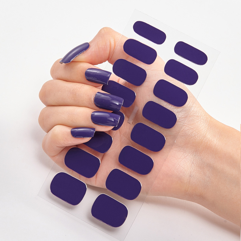 Pure Color 16 Nail Stickers - Image 6