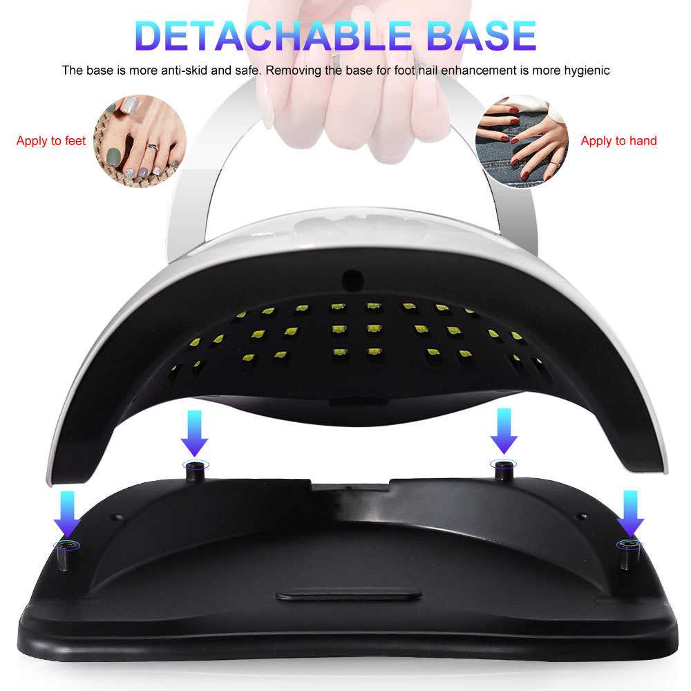 UV LED Nail Lamp, Nail Dryer For Gel Polish With 72Pcs-81Pcs Lamp Beads And Automatic Sensor 4 Timer Setting Professional Nail Art Tools - Image 3
