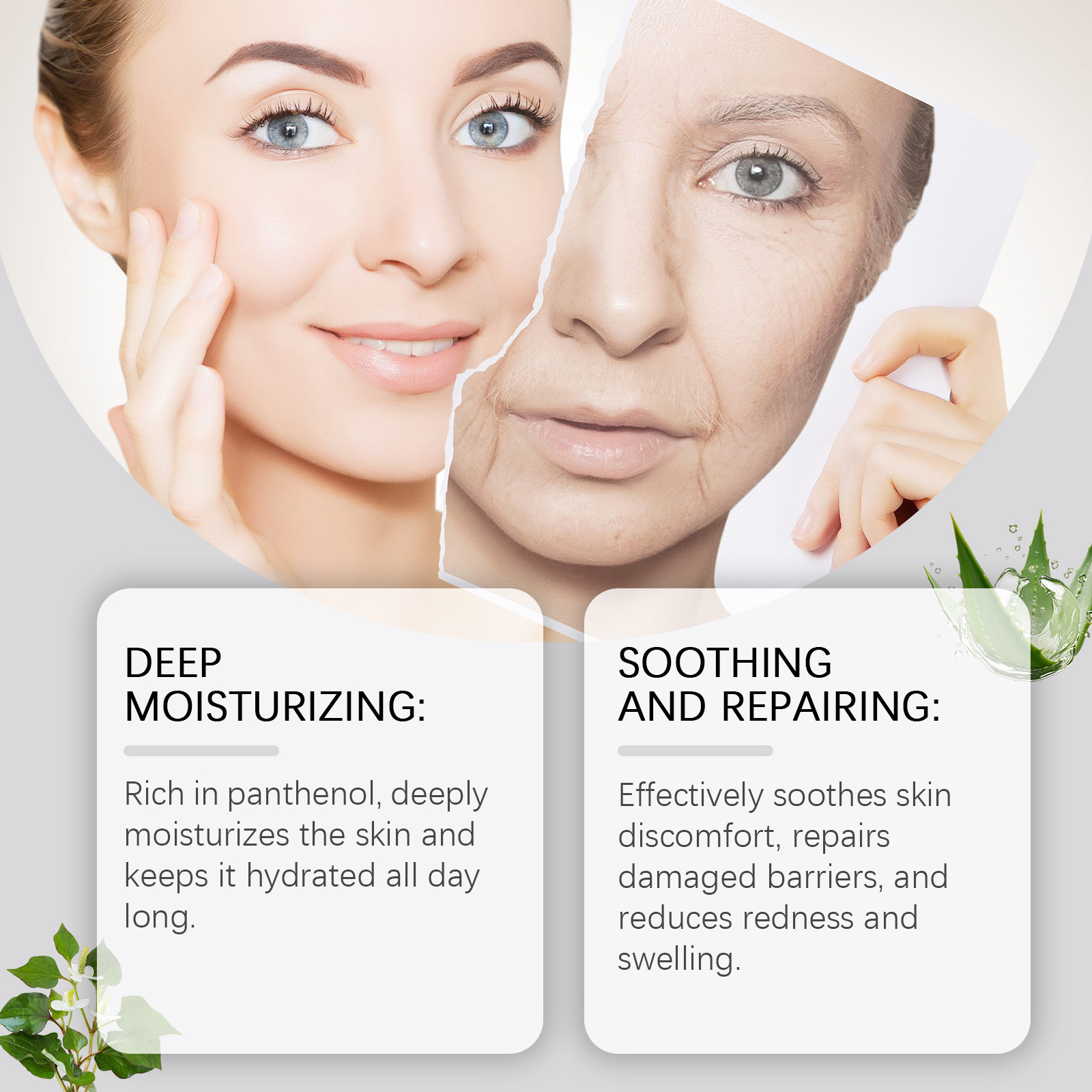 Hoygi Heart Leaf Moisturizing And Soothing Cream, Relieves Dry Skin, Hydrates, Nourishes And Restores Skin Elasticity - Image 6