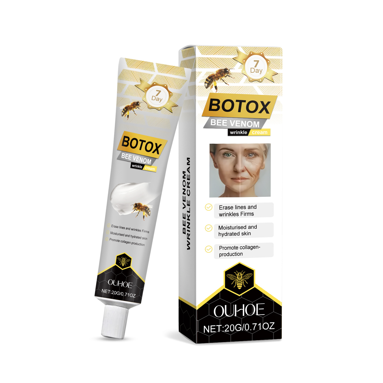 OUHOE Bee Venom Firming Cream, Moisturizes, Hydrates And Brightens The Complexion, Firming And Softening The Skin Care Moisturizing Cream - Image 5