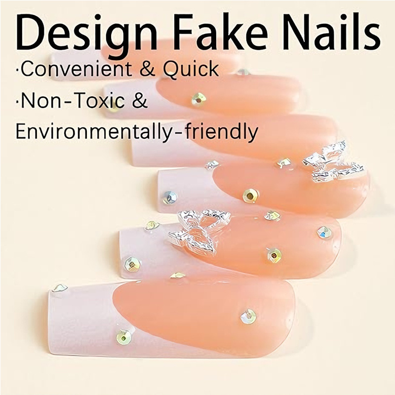 24 PCS Diamond Butterfly Nail Art - Image 8
