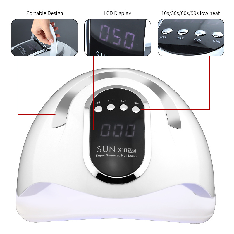 UV LED Nail Lamp, Nail Dryer For Gel Polish With 45Pcs Lamp Beads And Automatic Sensor 4 Timer Setting Professional Nail Art Tools - Image 3