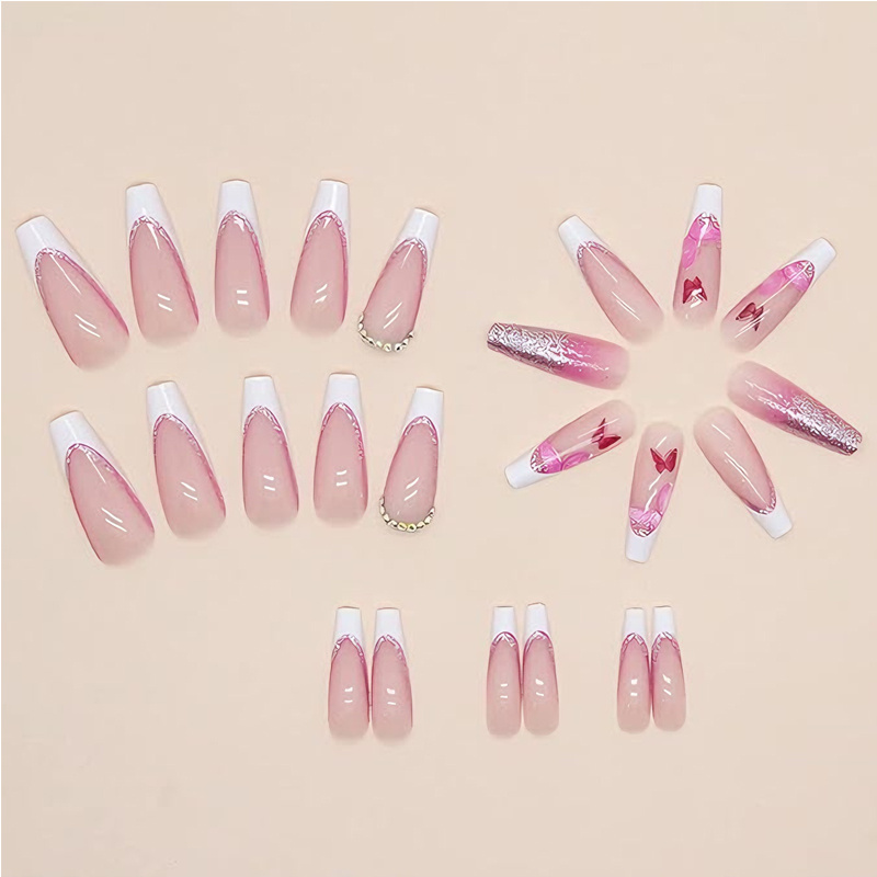 24 PCS Glitter Powder Butterfly Nail Art - Image 6