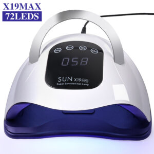 UV LED Nail Lamp, Nail Dryer For Gel Polish With 72Pcs-81Pcs Lamp Beads And Automatic Sensor 4 Timer Setting Professional Nail Art Tools