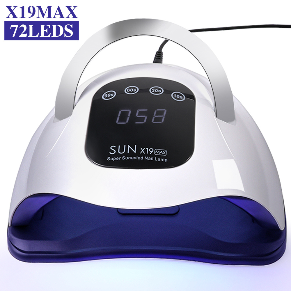 UV LED Nail Lamp, Nail Dryer For Gel Polish With 72Pcs-81Pcs Lamp Beads And Automatic Sensor 4 Timer Setting Professional Nail Art Tools
