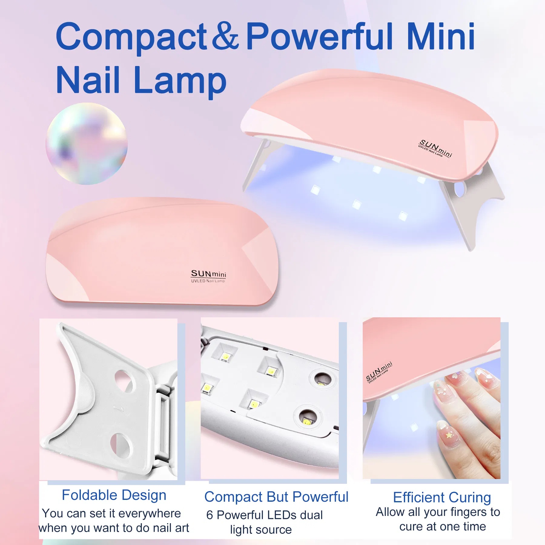 6 PCS Polygel Nail Kit With UV Nail Lamp, Slip Solution, Top Base Coat, Builder Nails Art Tools For Beginners - Image 6