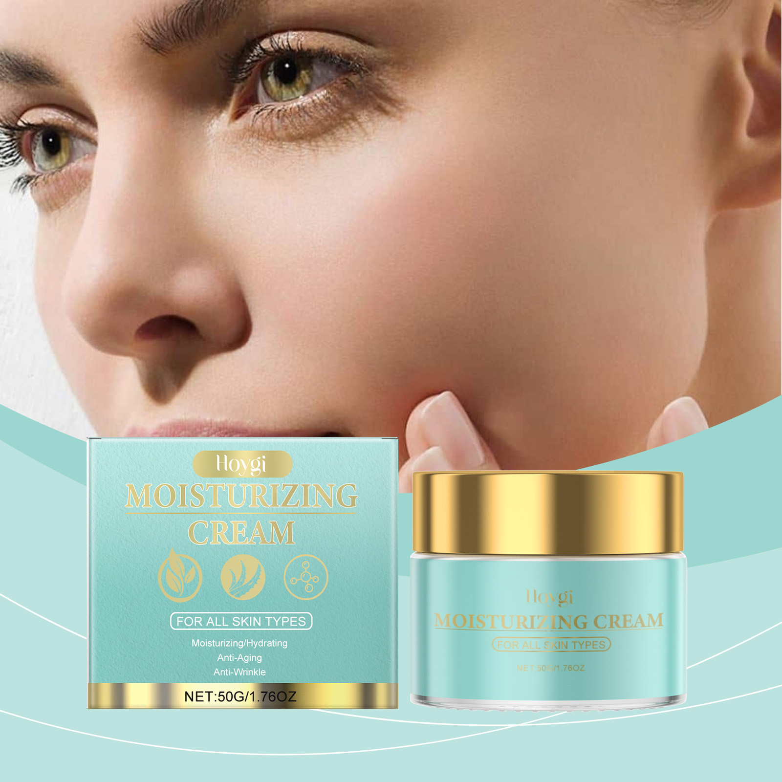 Hoygi Anti-Aging Facial Moisturizer, Hydrating Facial Skin Care Brightening And Moisturizing Skin Care Cream - Image 4