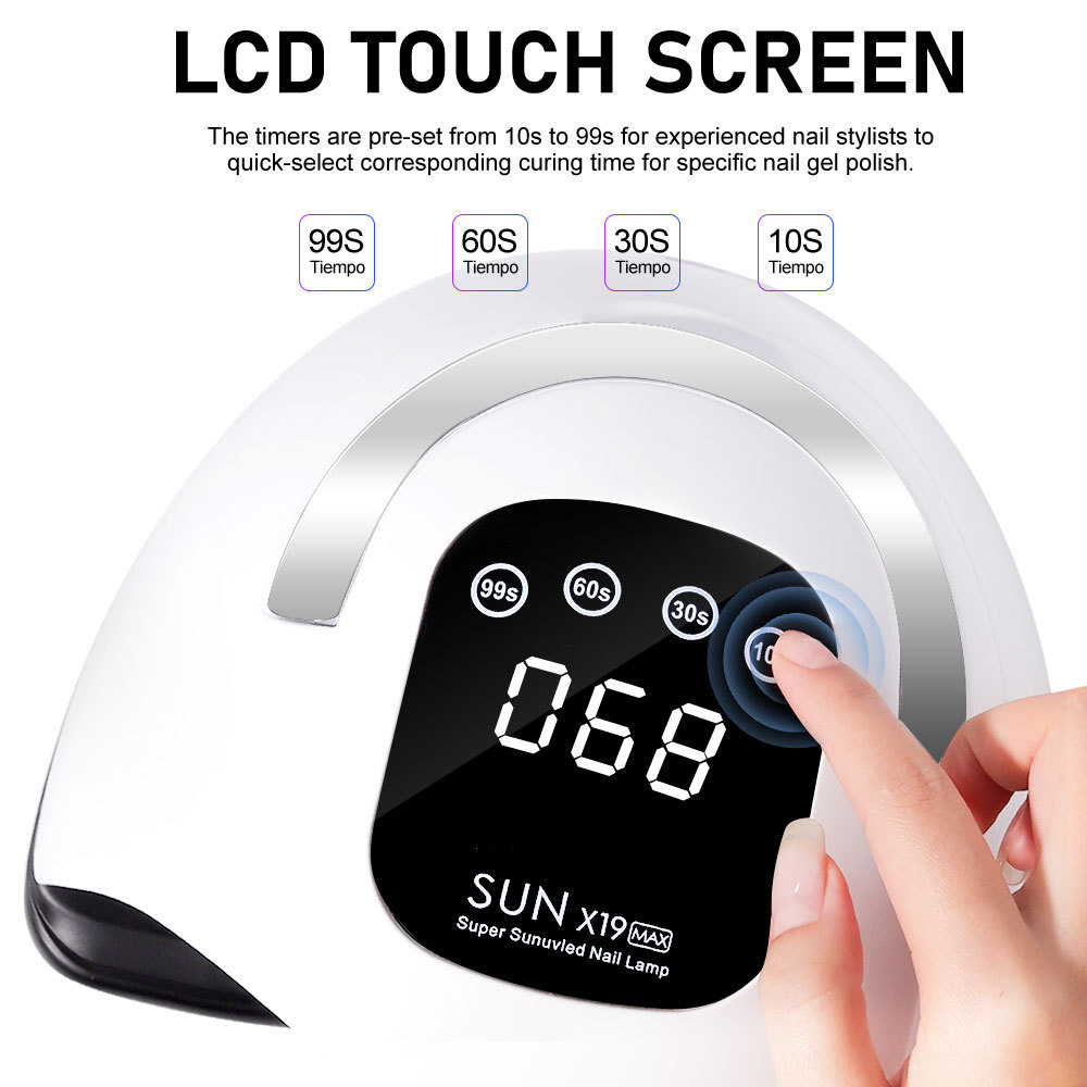 UV LED Nail Lamp, Nail Dryer For Gel Polish With 72Pcs-81Pcs Lamp Beads And Automatic Sensor 4 Timer Setting Professional Nail Art Tools - Image 6