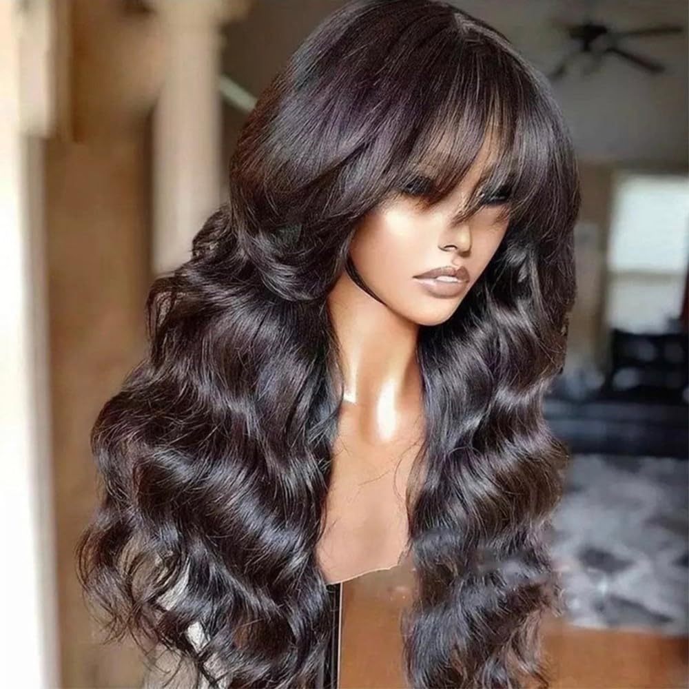 Full Machine Made Wig Body Wave Natural Color Density - Image 4
