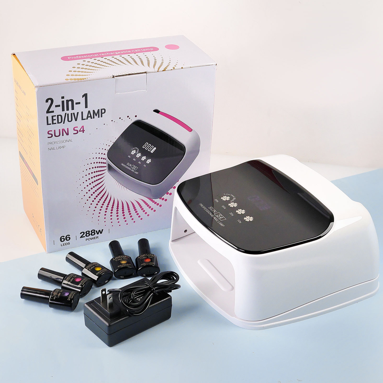 UV Nail Lamp, Professional Cordless UV LED Lamp For Nails 66Pcs Lamp Beads Automatic Sensor Gel Nail Uv Light For Nail Art At Home And In Salons - Image 4