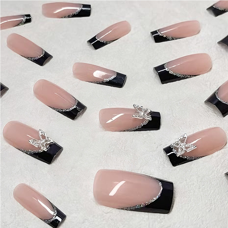 24 PCS Black P Ink Butterfly Nail Art - Image 2