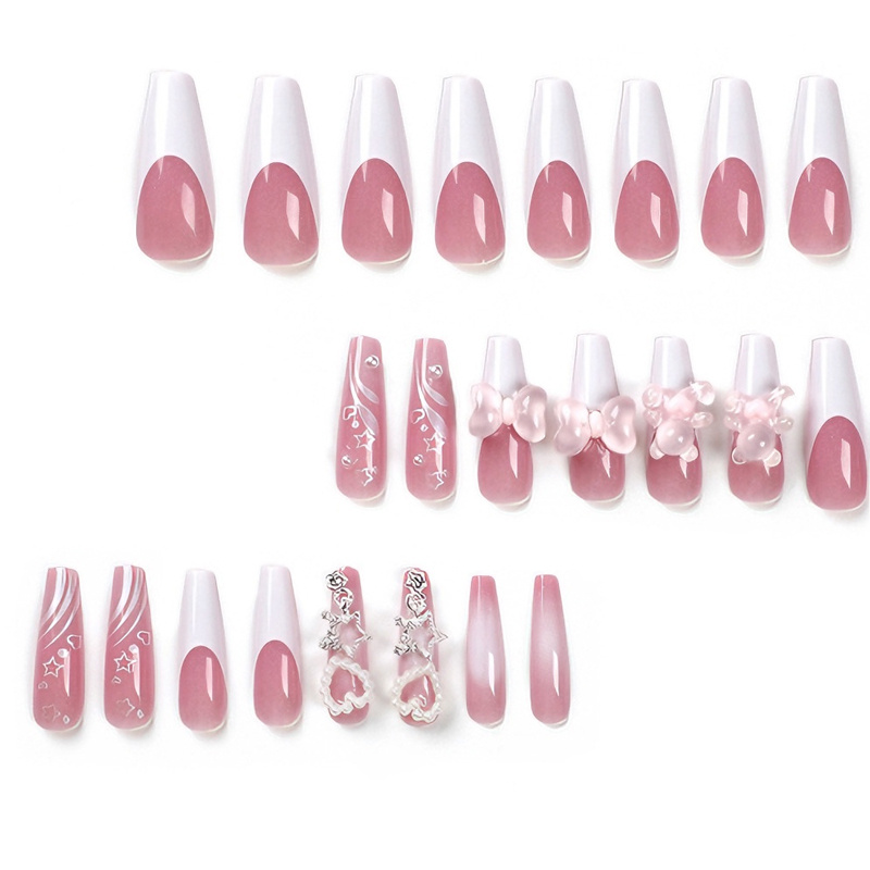 24 PCS Bear Bowbowknot Nail Art - Image 2