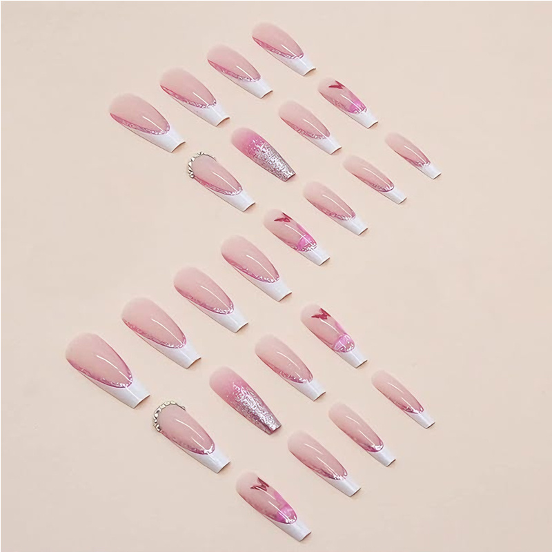 24 PCS Glitter Powder Butterfly Nail Art - Image 3