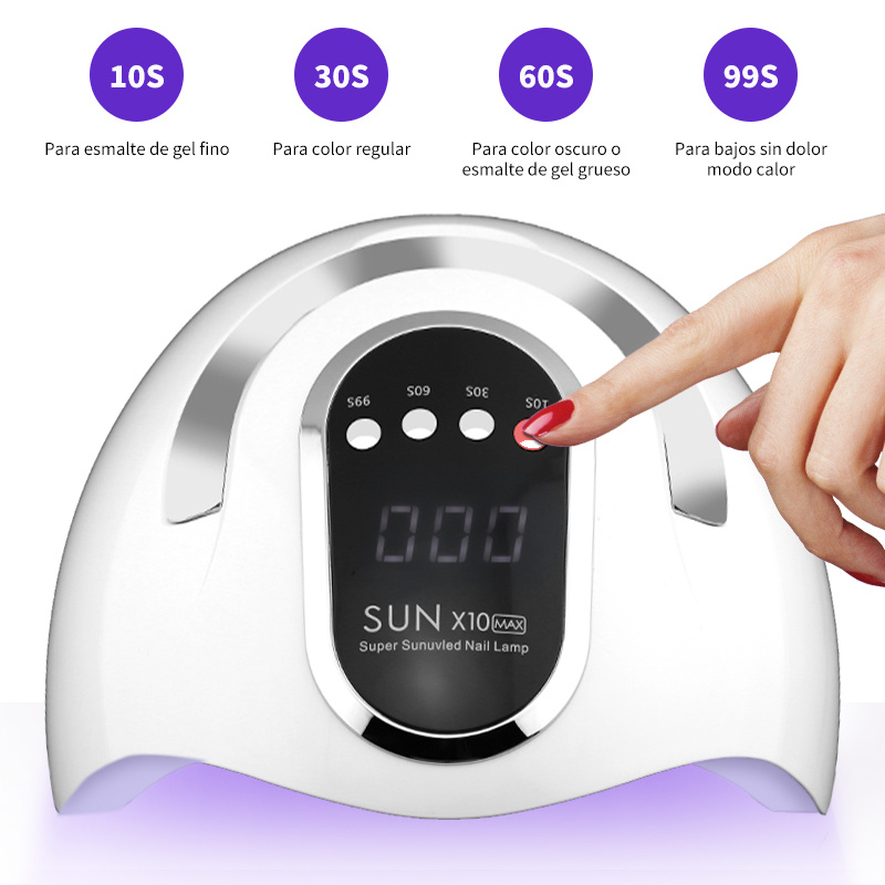 UV LED Nail Lamp, Nail Dryer For Gel Polish With 45Pcs Lamp Beads And Automatic Sensor 4 Timer Setting Professional Nail Art Tools - Image 2
