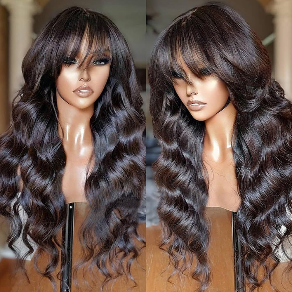 Full Machine Made Wig Body Wave Natural Color Density - Image 2