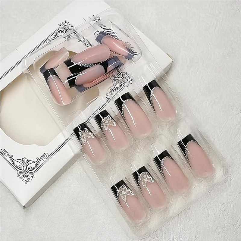 24 PCS Black P Ink Butterfly Nail Art - Image 3