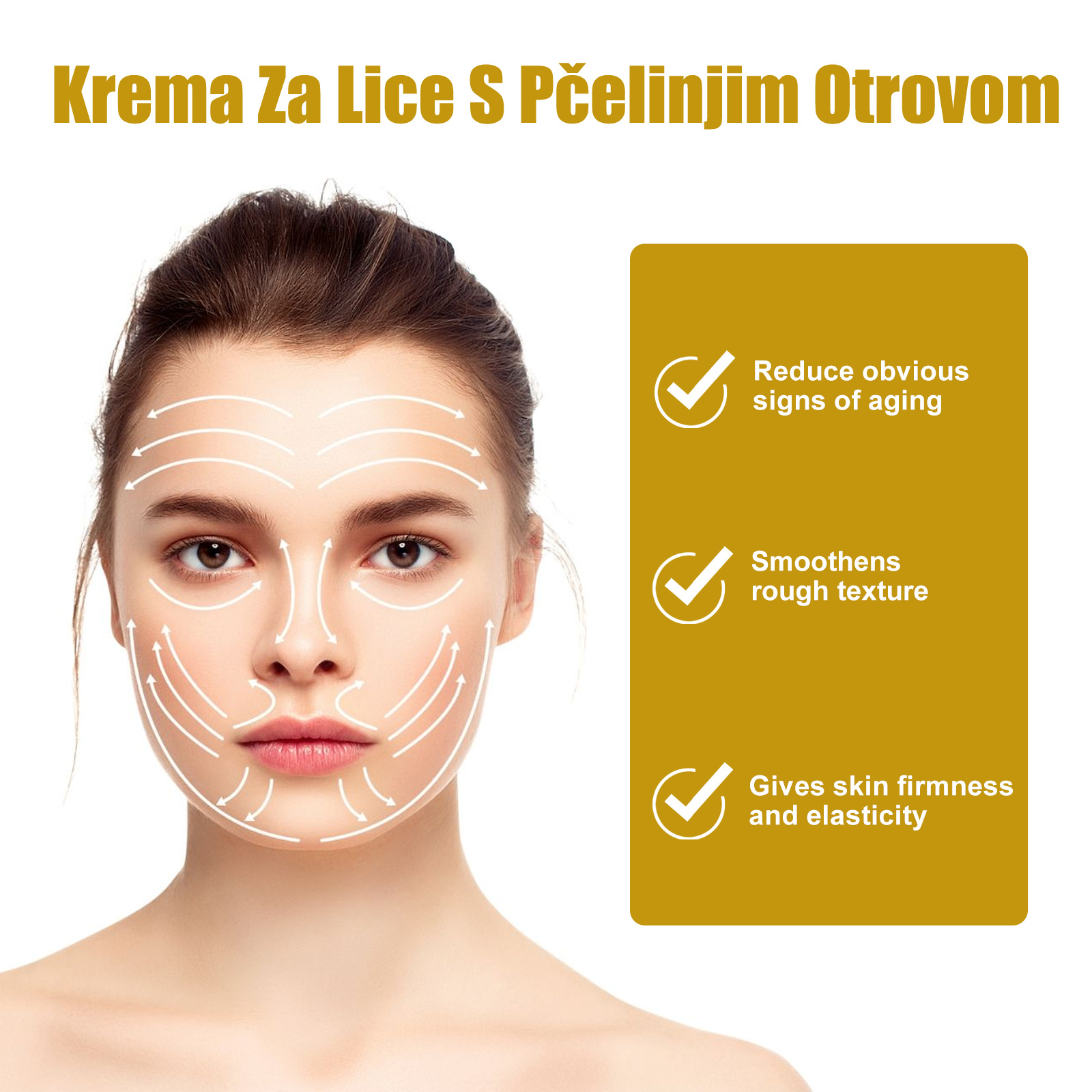 Hoygi Krema Za Lice S Pčelinjim Otrovom, Fade Out Fine Lines Wrinkles Hydrating Moist Firming Skin Bright Skin Anti-Wrinkle Cream - Image 3