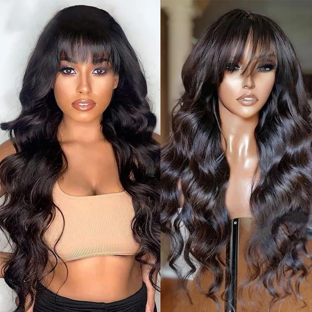 Full Machine Made Wig Body Wave Natural Color Density - Image 6