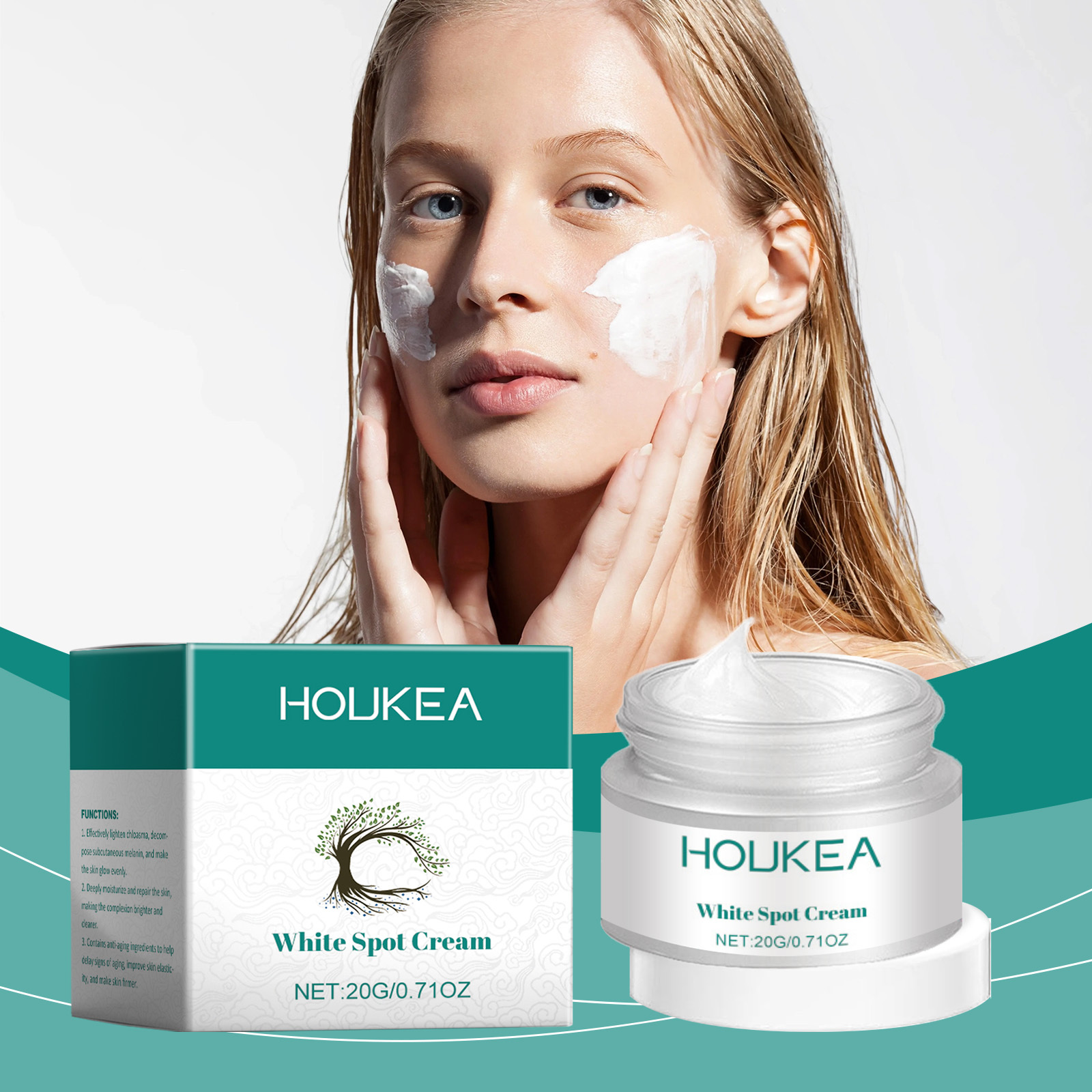 Houkea Moisturizing Cream Moisturizes And Elevates Facial Skin Daily Skin Care Moisturizing, Brightening, Smoothing And Firming Cream - Image 7