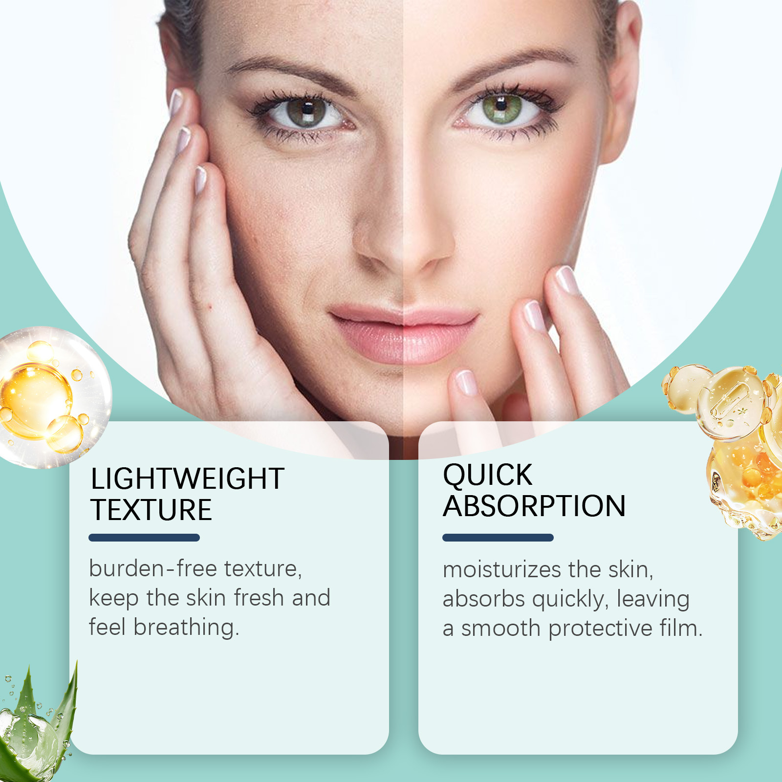 Hoygi Anti-Aging Facial Moisturizer, Hydrating Facial Skin Care Brightening And Moisturizing Skin Care Cream - Image 2