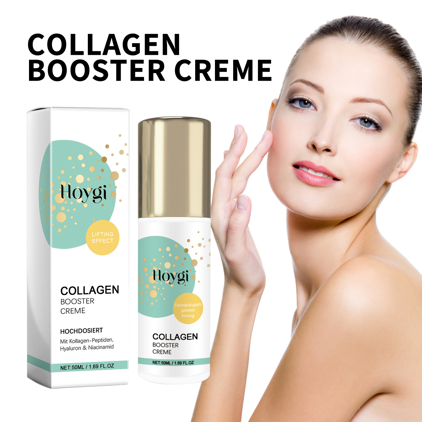 Hoygi Collagen Booster Creme, Reduce Wrinkles Repair Skin Barrier Firming Hydrating Smoothing Cream - Image 6