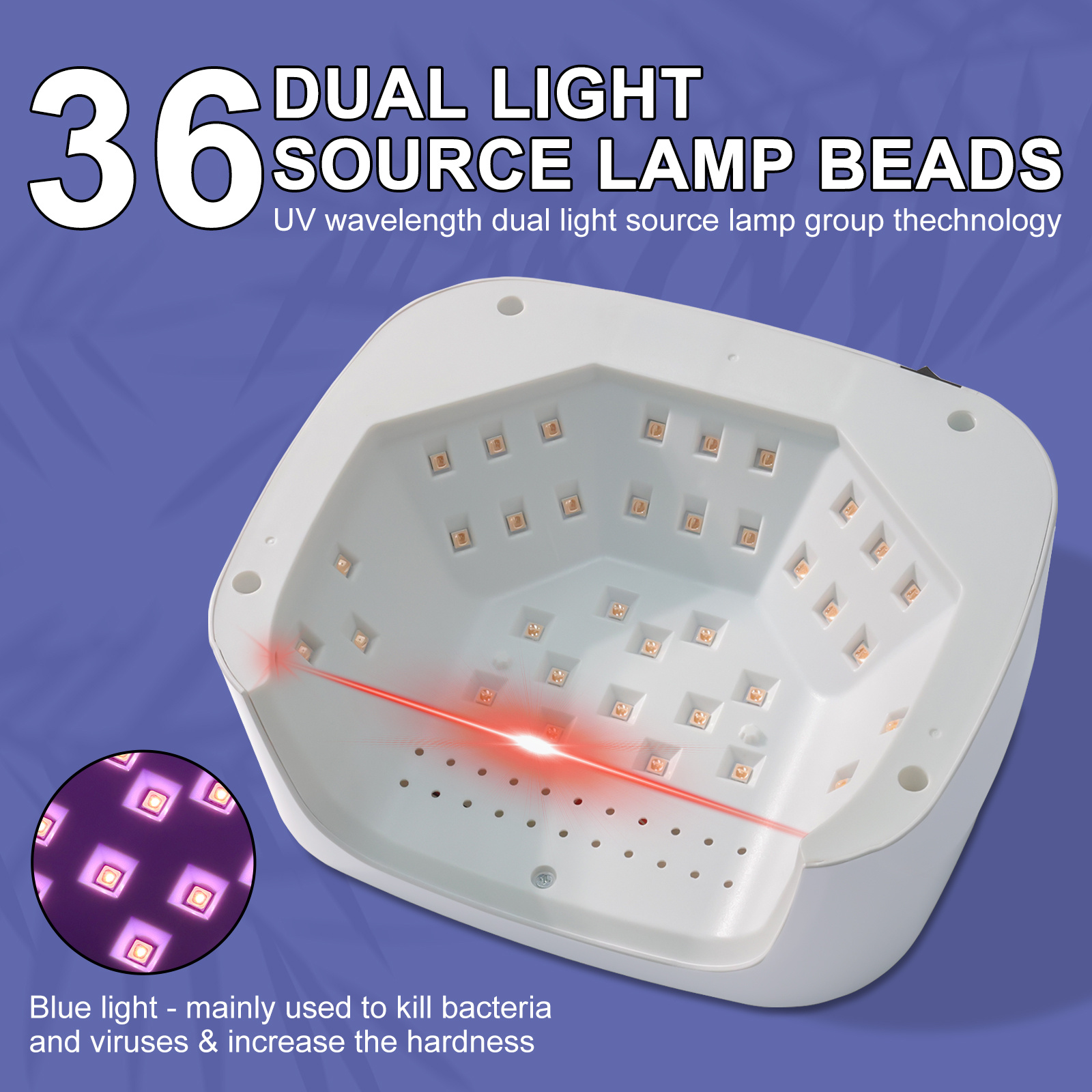 Professional UV LED Nail Lamp For Gel Nails, Cordless Nail Lamp Rechargeable Nail Dryer For Gel Polish, UV Curing Light With 4 Timer & Automatic Sensor, UV Light Lamp For Nail Art Salon At Home - Image 7