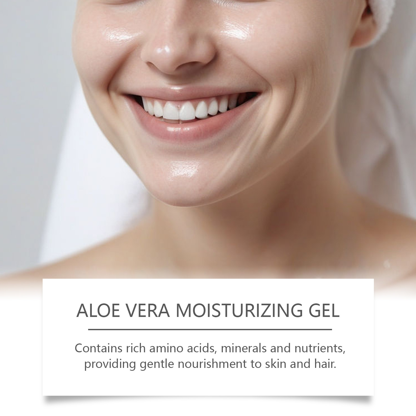 OceAura Aloe Vera Moisturizing Gel Gently Nourishes Facial Skin, Moisturizing And Refreshing Aloe Vera Gel - Image 3