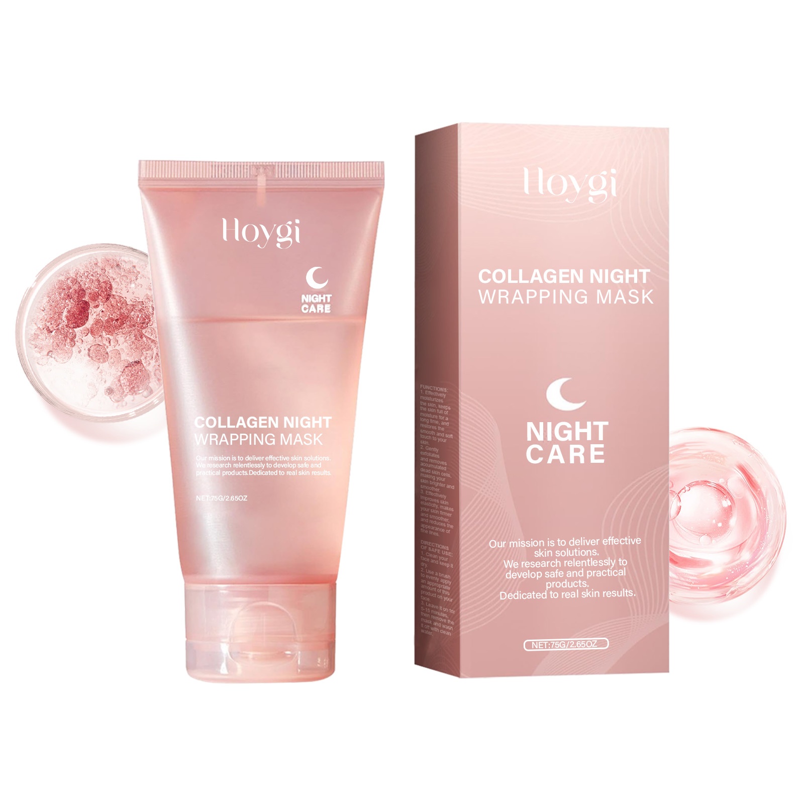 Hoygi Collagen Tear Mask, Gentle Cleansing, Exfoliating, Moisturizing, Moisturizing, Skin Care And Brightening Mask - Image 5