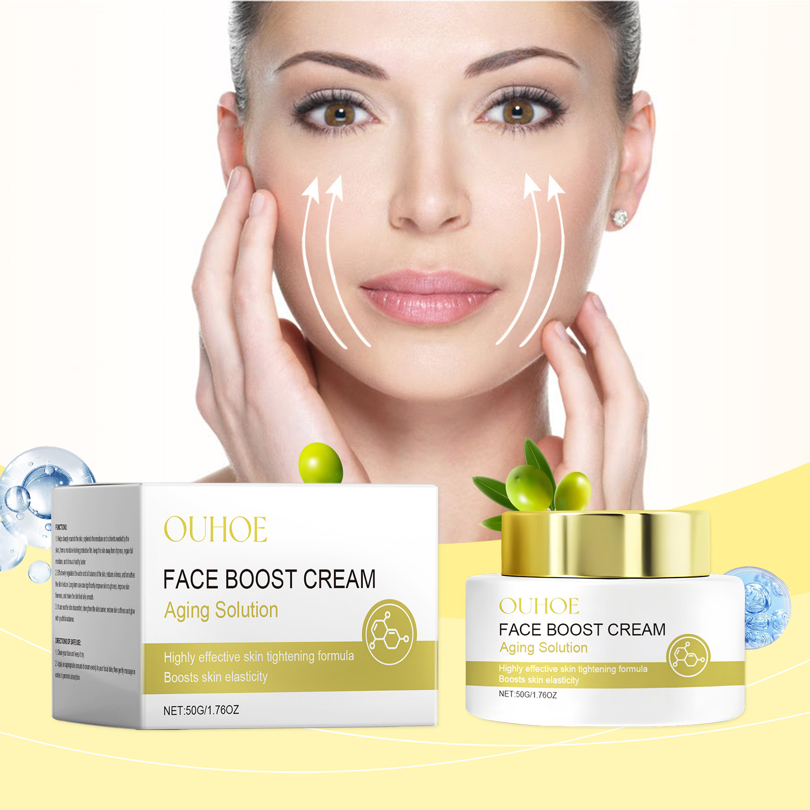 OUHOE Facial Care Cream Hydrating Moisturizing Moisturizing Face Skin Fresh And Easy To Absorb Gentle Care Cream - Image 5
