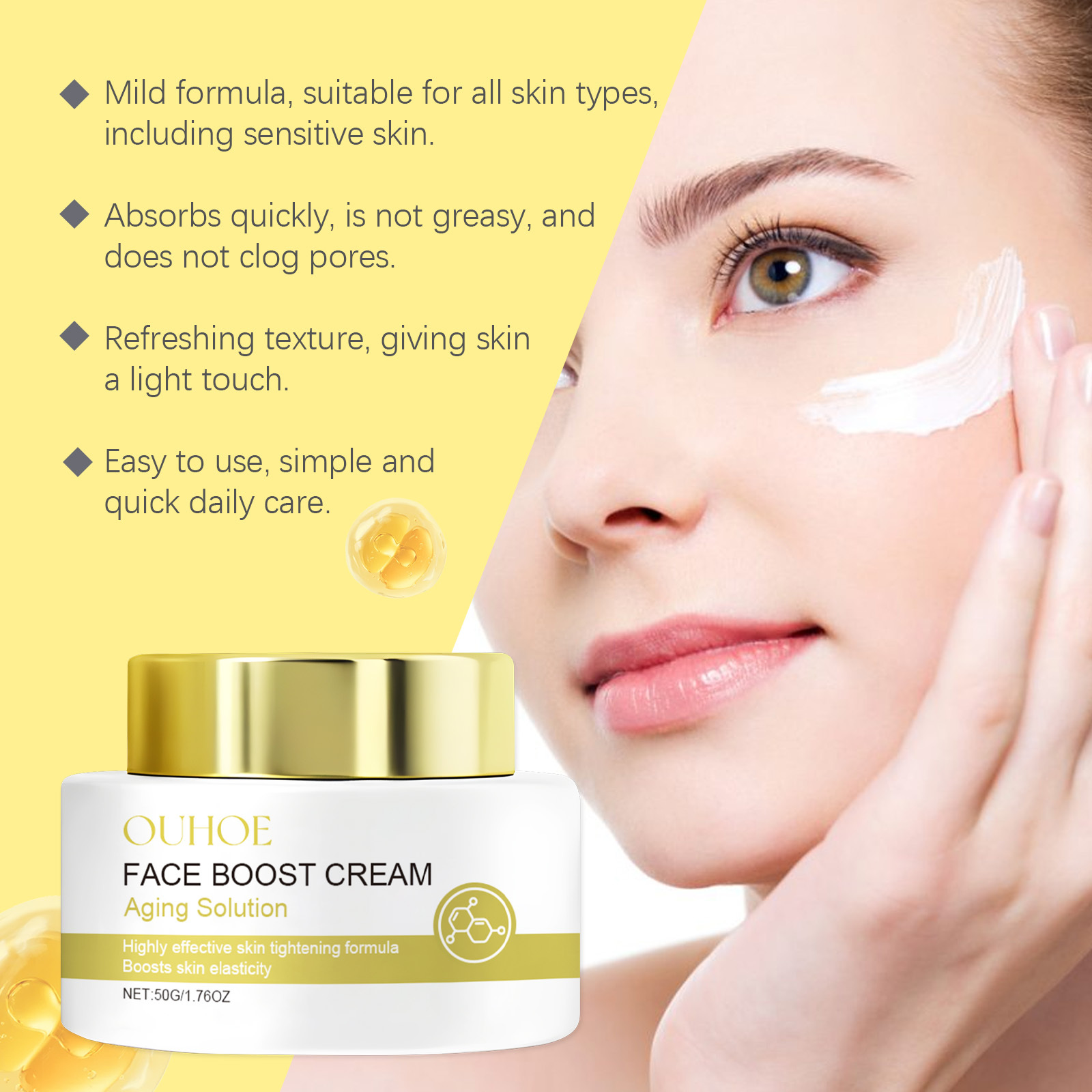 OUHOE Facial Care Cream Hydrating Moisturizing Moisturizing Face Skin Fresh And Easy To Absorb Gentle Care Cream - Image 6