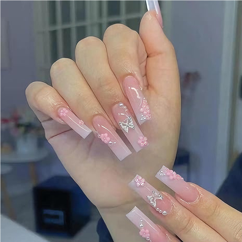 24 PCS Flower Diamond Butterfly Nail Art - Image 6
