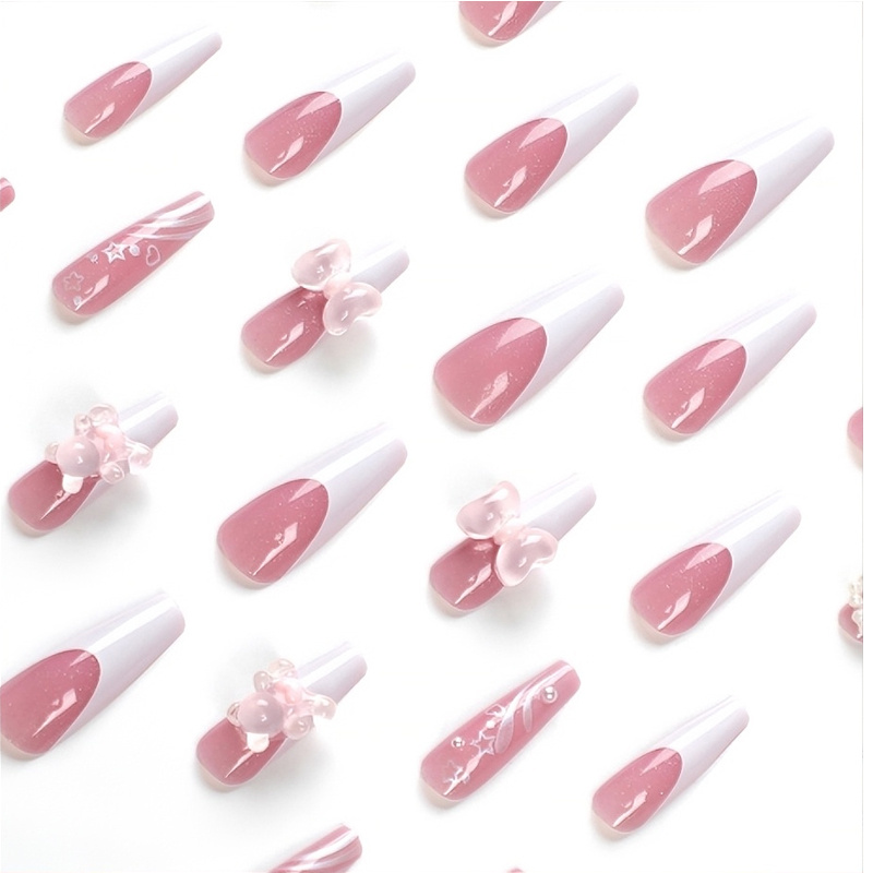24 PCS Bear Bowbowknot Nail Art - Image 3