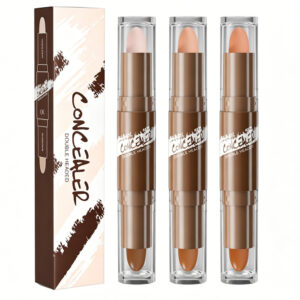 3PCS Dual-Ended Contour Stick, 2-in-1 Highlighter & Bronzer Stick, Waterproof Long-Lasting Contour And Highlight Makeup Pen