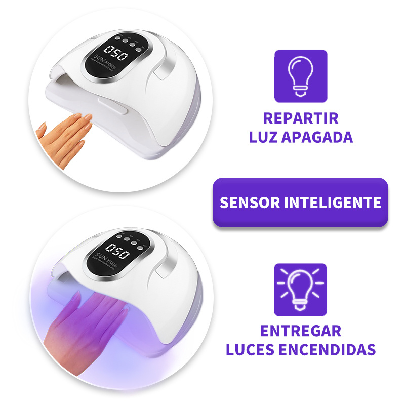 UV LED Nail Lamp, Nail Dryer For Gel Polish With 45Pcs Lamp Beads And Automatic Sensor 4 Timer Setting Professional Nail Art Tools - Image 7