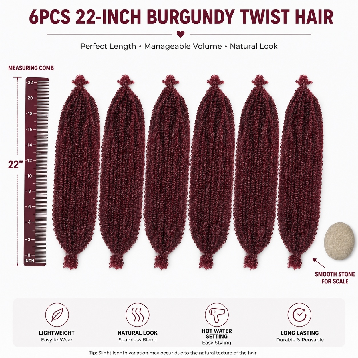 22 Inch Soft Springy Afro Twist Hair Pre-Separated Spring TwistFor Soft Faux Locs Crochet Synthetic Hair Extensio Syntheticwigs N For Women Curly Hair Wig Ready To Wear 3in1 Half WigSynthetic Wigs - Image 8